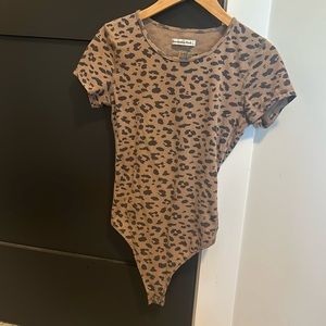 TAKING ANY OFFER!Abercrombie & Fitch Brown and Black Cheetah Bodysuit
